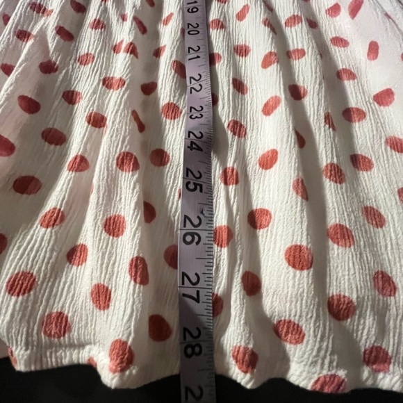 Lane Bryant popover Top vacation cruise Polka Dot Shirt Gauzy Flutter Sleeve 24 - Picture 11 of 13